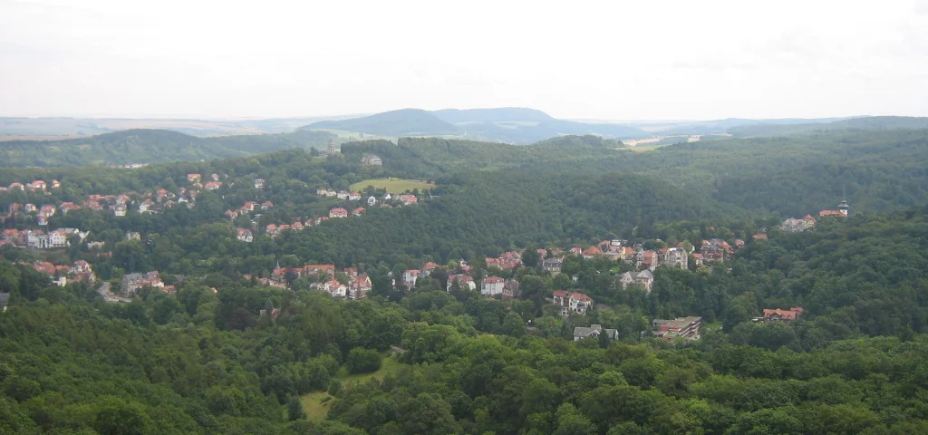 Blick von der Wartburg auf Eisenach