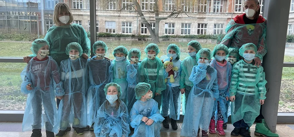 Kindergarten Leutenberg zu Besuch im Krankenhaus Saalfeld